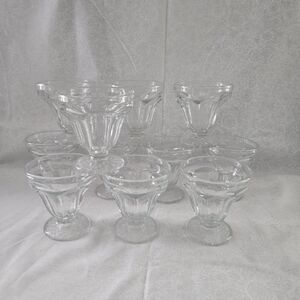 Elegant Clear Glass Dessert Bowls Set